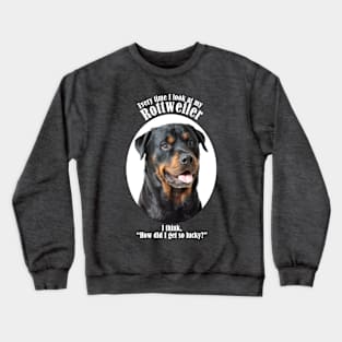 Lucky Rottweiler Crewneck Sweatshirt